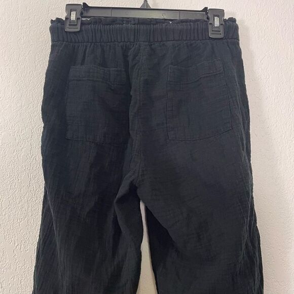 Madewell Black Soft Straight Leg Pull On Pants - Picture 5 of 7